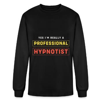 Hypnosis Spiral Hypnotist - Men's Long Sleeve T-Shirt - black - Front