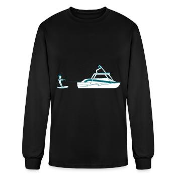WATER SKIING - Men's Long Sleeve T-Shirt - black - Front