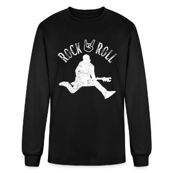 Rock and Roll - Men's Long Sleeve T-Shirt - black - Front