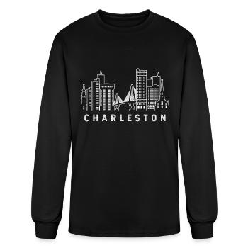 Charleston City - Men's Long Sleeve T-Shirt - black - Front