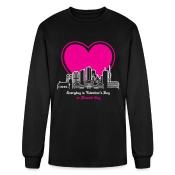 Valentine's Day in Munich City - Men's Long Sleeve T-Shirt - black - Front