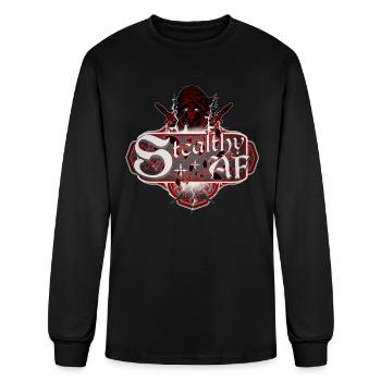Stealthy AF Red Ninja and Daggers - Men's Long Sleeve T-Shirt - black - Front