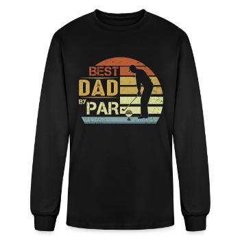 Best Dad By Par - Men's Long Sleeve T-Shirt - black - Front