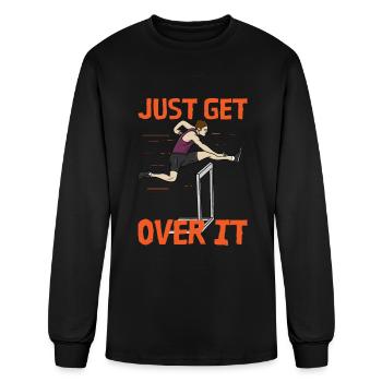 Track and Field Hurdling - Men's Long Sleeve T-Shirt - black - Front