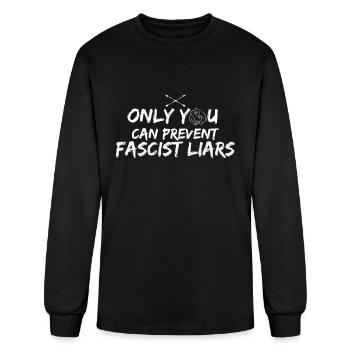 Anti Fascist Liars No to Fascism - Men's Long Sleeve T-Shirt - black - Front