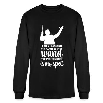 Orchestra Conductor Baton Musical Director Maestro - Men's Long Sleeve T-Shirt - black - Front