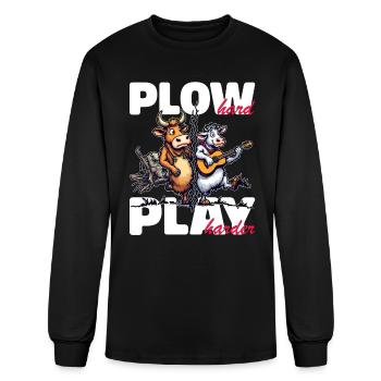 PLOW HARD PLAY HARDER - Men's Long Sleeve T-Shirt - black - Front