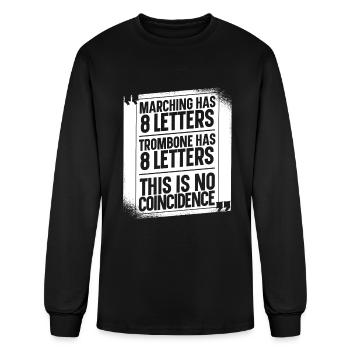 Trombone Trombonist Brass Instrument - Men's Long Sleeve T-Shirt - black - Front