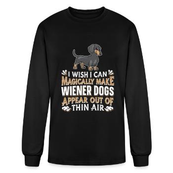 Dachshund Doxie Wiener Dog - Men's Long Sleeve T-Shirt - black - Front