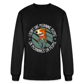 Bull Terrier Dog - Men's Long Sleeve T-Shirt - black - Front