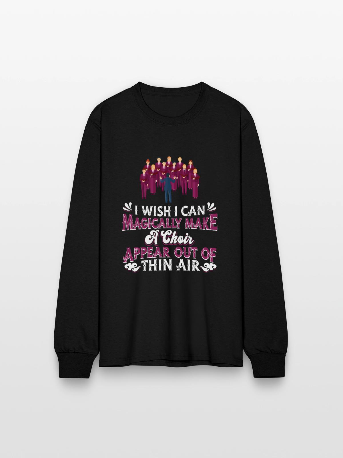 Choir Singing - Men's Long Sleeve T-Shirt - black - Front