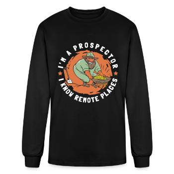 Prospecting - Men's Long Sleeve T-Shirt - black - Front
