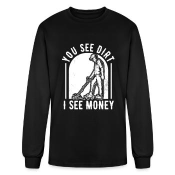 Prospecting - Men's Long Sleeve T-Shirt - black - Front