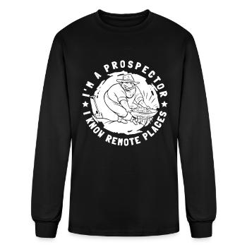 Prospecting - Men's Long Sleeve T-Shirt - black - Front