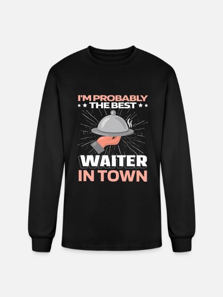 Waiter Waitress Funny - Men's Long Sleeve T-Shirt - black