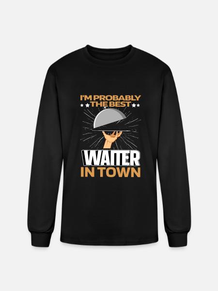 Waiter Waitress Funny - Men's Long Sleeve T-Shirt - black
