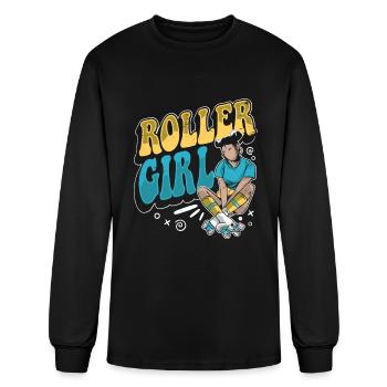 Roller Skating Roller Girl - Men's Long Sleeve T-Shirt - black - Front