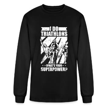 Triathlon Triathlete Funny - Men's Long Sleeve T-Shirt - black - Front