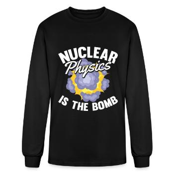 Physics Physicist Nuclear Physics - Men's Long Sleeve T-Shirt - black - Front