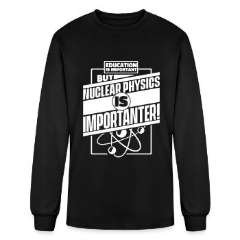 Physics Physicist Nuclear Physics - Men's Long Sleeve T-Shirt - black - Front