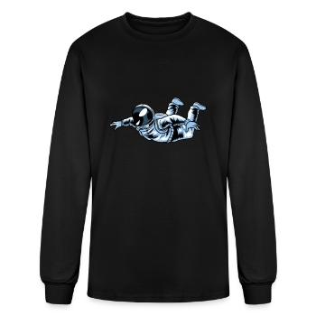 Skydiving Skydiver Astronaut - Men's Long Sleeve T-Shirt - black - Front