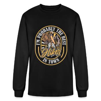 Hiking Hike Funny - Men's Long Sleeve T-Shirt - black - Front