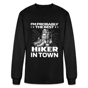 Hiking Hike Funny - Men's Long Sleeve T-Shirt - black - Front