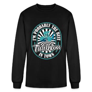 Triathlon Triathlete Humorous - Men's Long Sleeve T-Shirt - black - Front