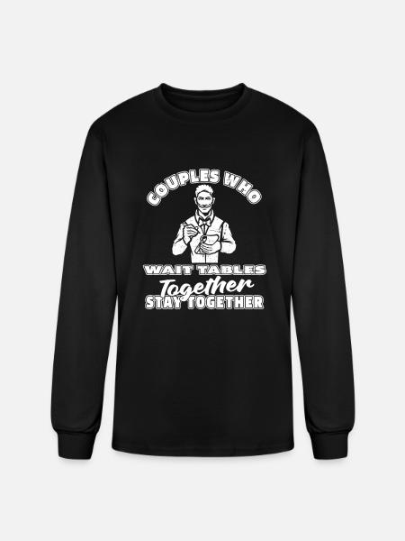 Waiter Waitress Couple - Men's Long Sleeve T-Shirt - black
