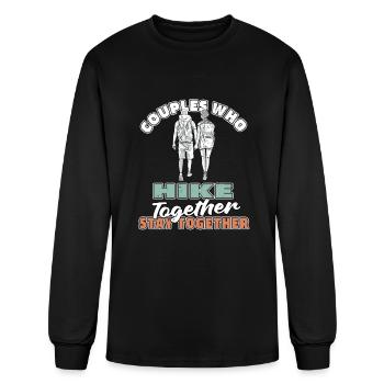 Hiking Hike Couple - Men's Long Sleeve T-Shirt - black - Front