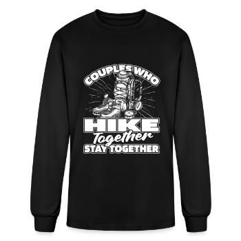 Hiking Hike Couple - Men's Long Sleeve T-Shirt - black - Front