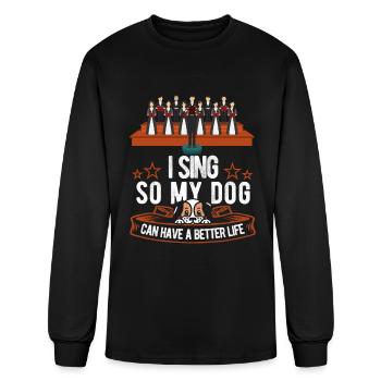 Choirmaster Choir Director Dog - Men's Long Sleeve T-Shirt - black - Front
