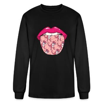 Dinosaur Tongue - Men's Long Sleeve T-Shirt - black - Front