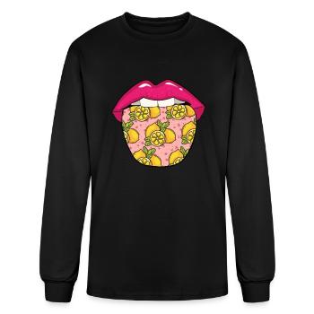 Lemons Tongue - Men's Long Sleeve T-Shirt - black - Front