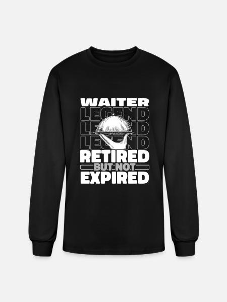 Waiter Waitress Retired - Men's Long Sleeve T-Shirt - black
