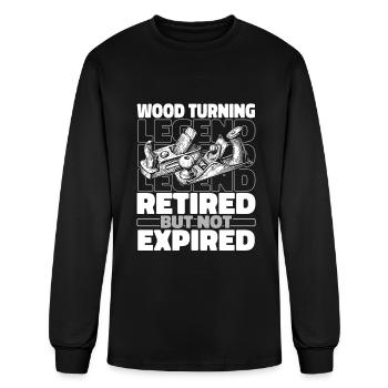 Wood Turning Retired - Men's Long Sleeve T-Shirt - black - Front