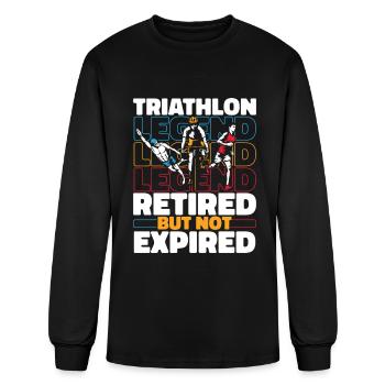 Triathlon Triathlete Retired - Men's Long Sleeve T-Shirt - black - Front