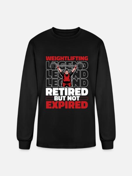 Weightlifting Weightlifter Retired - Men's Long Sleeve T-Shirt - black