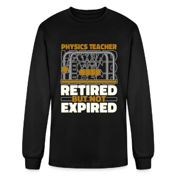 Physics Physicist Retired - Men's Long Sleeve T-Shirt - black - Front