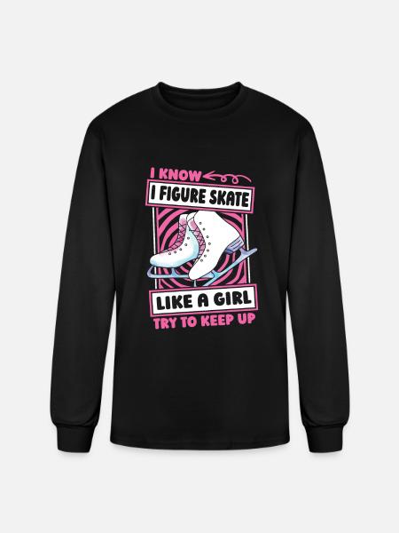 Figure Skating Funny - Men's Long Sleeve T-Shirt - black