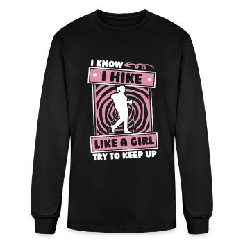 Hiking Hike Girl - Men's Long Sleeve T-Shirt - black - Front