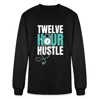 Nurse Nursing Stethoscope - Men's Long Sleeve T-Shirt - black - Front