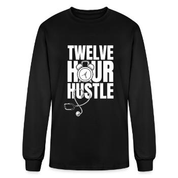 Nurse Nursing Stethoscope - Men's Long Sleeve T-Shirt - black - Front