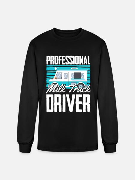 Milk Milk Truck - Men's Long Sleeve T-Shirt - black