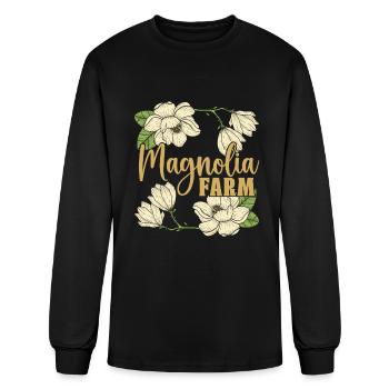 Farming Farmer Great Magnolia Farms - Men's Long Sleeve T-Shirt - black - Front