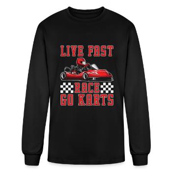 Go Kart Karting Cool - Men's Long Sleeve T-Shirt - black - Front