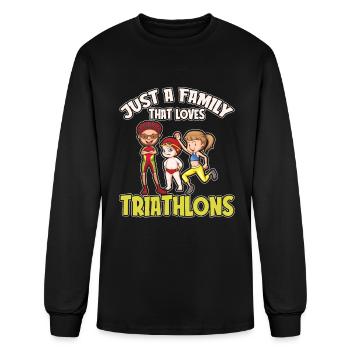 Triathlon Triathlete Family - Men's Long Sleeve T-Shirt - black - Front