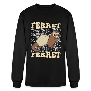 Ferret - Men's Long Sleeve T-Shirt - black - Front