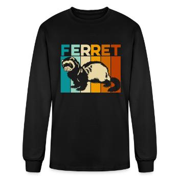 Ferret - Men's Long Sleeve T-Shirt - black - Front