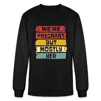 Twin Dad Dad Of Twins Twins Announcement Dad - Men's Long Sleeve T-Shirt - black - Front